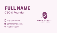 Purple Wreath Hair Lady Business Card Design