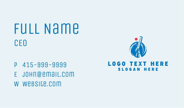 Cricket Sport Bat Business Card Design Image Preview