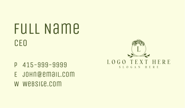 Nature Floral Bouquet Business Card Design Image Preview