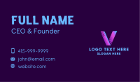 Letter V Digital Marketing Agency Business Card Image Preview