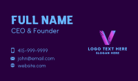 Letter V Digital Marketing Agency Business Card Design