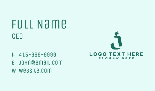 Studio Company  Letter J Business Card Design Image Preview