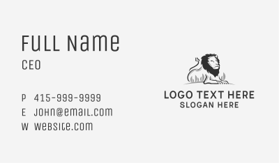 Black Lion Wildlife Business Card Image Preview