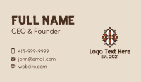 Ancient Aztec Shield  Business Card Preview