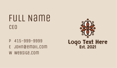 Ancient Aztec Shield  Business Card Image Preview