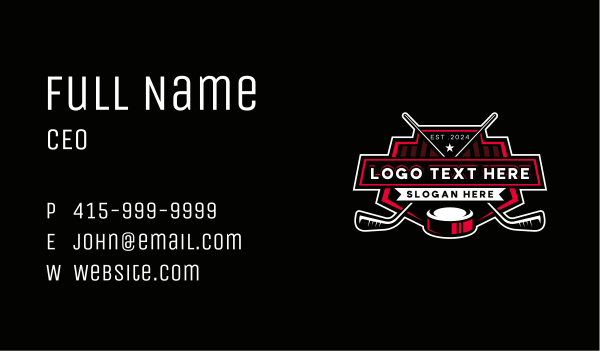Hockey Sports Athlete Business Card Design Image Preview