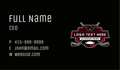 Hockey Sports Athlete Business Card Image Preview