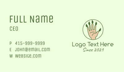 Nature Gardener Hand  Business Card Image Preview