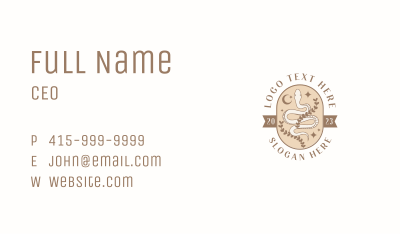 Mystical Snake Leaf Business Card Image Preview