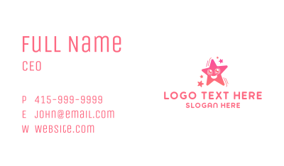 Cute Star Mascot Business Card Image Preview