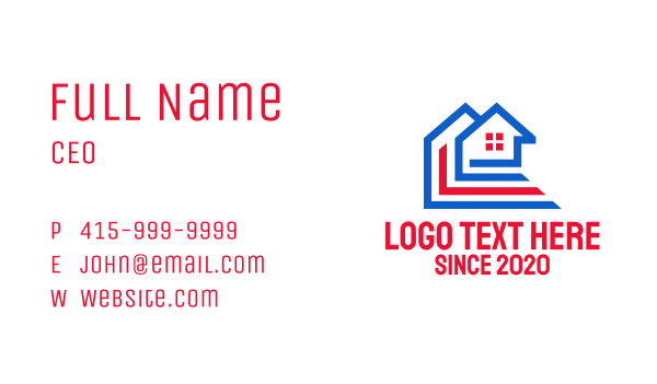 Patriotic House Structure  Business Card Design Image Preview