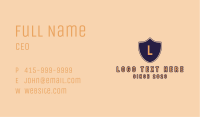 Varsity Shield Text Business Card Image Preview