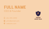 Varsity Shield Text Business Card Image Preview