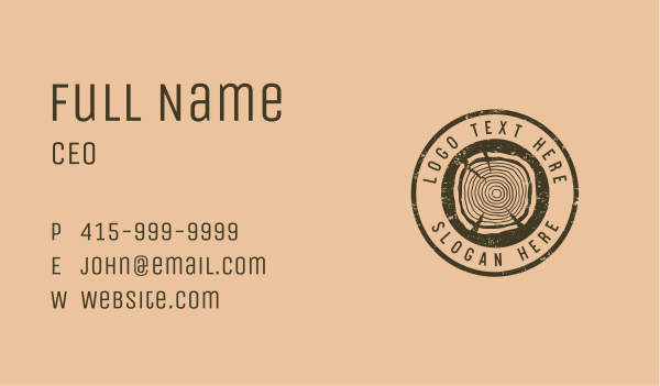 Rustic Wood Craft Business Card Design Image Preview