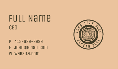 Rustic Wood Craft Business Card Image Preview