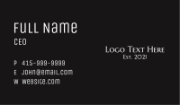 White Luxury Brand Wordmark  Business Card Image Preview