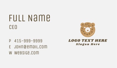 Donut Bear Pastry Business Card Image Preview