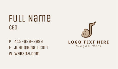 Choco Chip Cookie Musical Note Business Card Image Preview