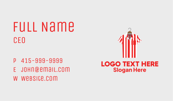 Striped Polo Shirt Business Card Design Image Preview