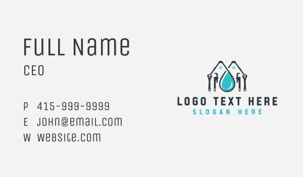 House Plumbing Wrench Business Card Design Image Preview