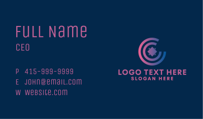 Tech Letter C  Business Card Image Preview