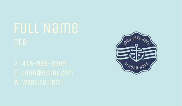 Anchor Maritime Courier Badge Business Card Design Image Preview