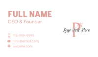 Simple Leaf Lettermark Business Card Image Preview