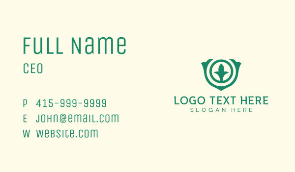 Modern Organic Badge Business Card Design Image Preview