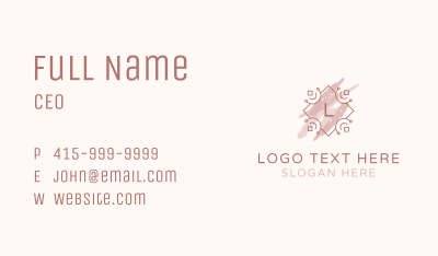 Elegant Watercolor Letter Business Card Image Preview