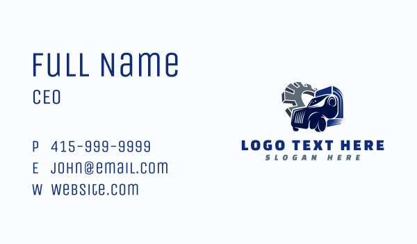 Automotive Truck Gear Business Card Design Image Preview