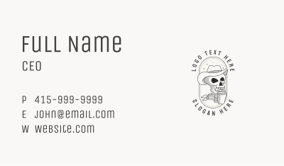 Skeleton Coffee Shop Business Card Image Preview