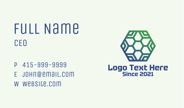 Honeycomb Eco Friendly  Business Card Design Image Preview