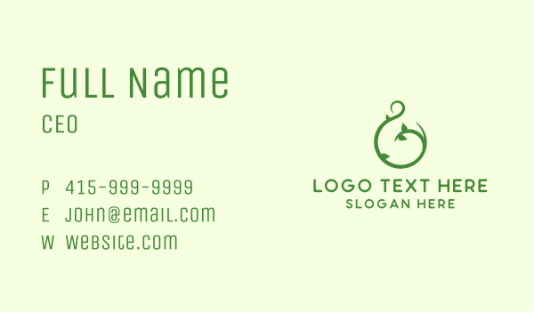Green Vine Letter G Business Card Design Image Preview