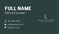 Classic Lifestyle Lettermark Business Card Image Preview