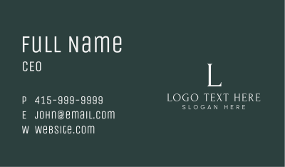 Classic Lifestyle Lettermark Business Card Image Preview
