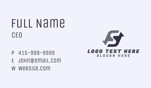 Logistics Courier Letter S Business Card Design Image Preview