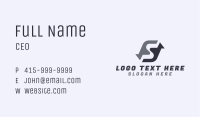 Logistics Courier Letter S Business Card Image Preview