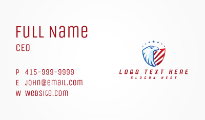 Eagle Shield Patriot Business Card Image Preview