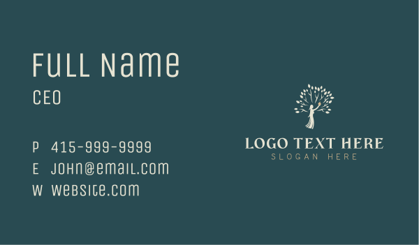 Fruit Tree Woman Business Card Design Image Preview
