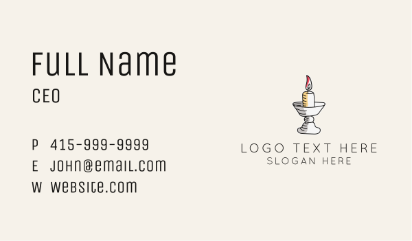 Ornate Candle Lamp  Business Card Design Image Preview