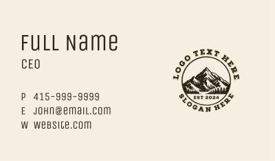 Summit Adventure Mountain Business Card Image Preview
