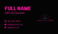 Neon Club Letter Business Card Preview