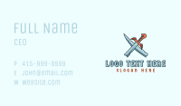 Sword Warrior Gaming Business Card Image Preview