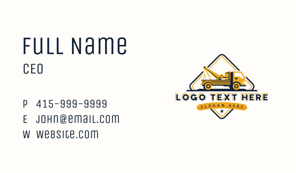 Tow Truck Forwarding Business Card Design Image Preview