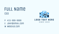 Blue Geometric Suitcase Business Card Image Preview