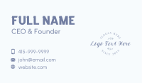 Feminine Script Wordmark Business Card Image Preview