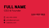 Grunge Generic Wordmark Business Card Design