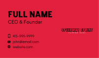 Grunge Generic Wordmark Business Card Image Preview