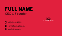 Grunge Generic Wordmark Business Card Design