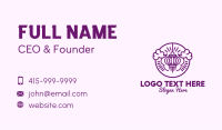 Purple Asian Lantern Clouds Business Card Design